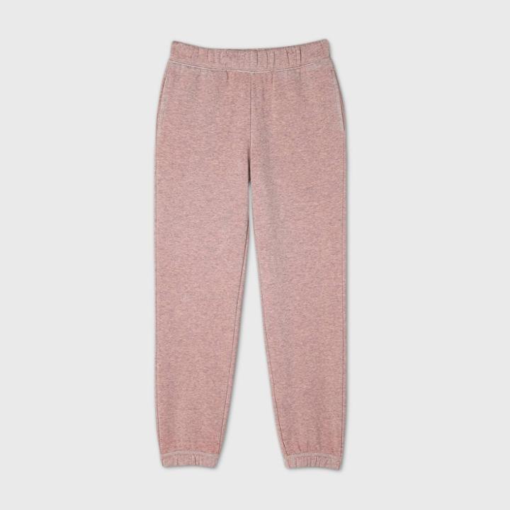 Girls' Fleece Joggers - Art Class Coral