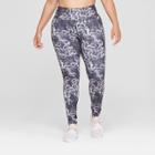 Women's Plus Size Freedom Mid-rise Tights - C9 Champion Dark Grey Floral