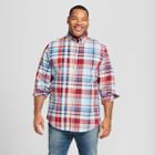 Men's Big & Tall Standard Fit Long Sleeve Northrop Button-down Shirt - Goodfellow & Co Ripe Red