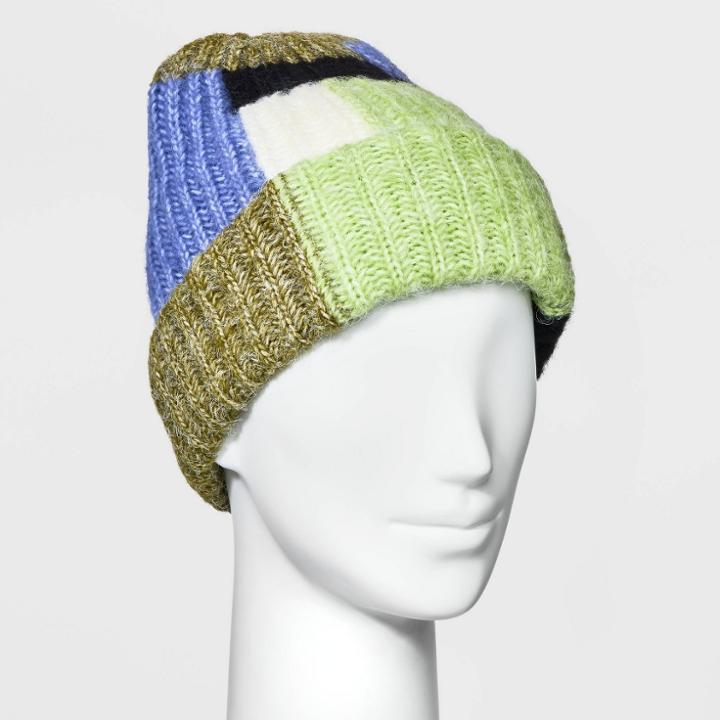 Women's Colorblock Beanie - Wild Fable Blue
