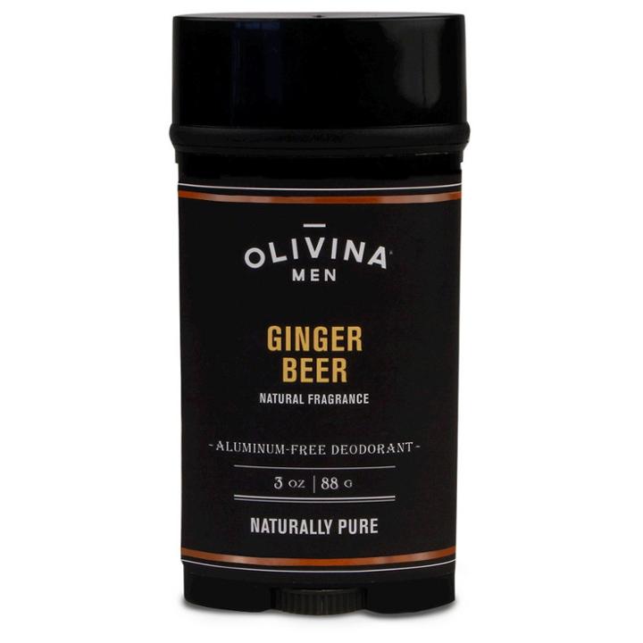 Olivina Men Ginger Beer Aluminum Free Deodorant - 3oz,