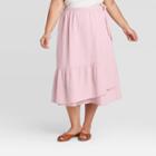 Women's Plus Size Midi Wrap Skirt - Universal Thread Lilac 1x, Women's, Size: