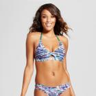 Mossimo Women's Cut-out Bralette Bikini Top - Parakeet Teal Multi - M -