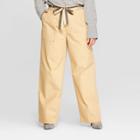 Women's Plus Size Duo Front Pocket Straight Wide Leg Cargo Pants - Who What Wear Khaki