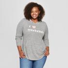 Women's Plus Size I Love Weekends Hooded Graphic Sweatshirt - Grayson Threads (juniors') Heather Gray