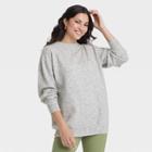 Women's Slouchy Mock Turtleneck Pullover Sweater - A New Day Gray
