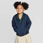 Toddler Girls' Uniform Windbreaker Jacket - Cat & Jack Navy 2t, Girl's, Blue
