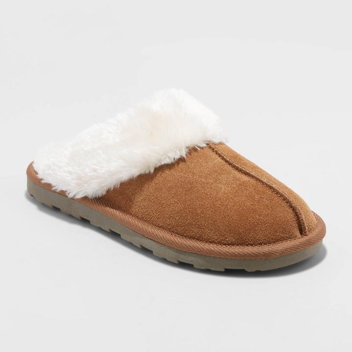 Women's Chandra Genuine Suede Slide Slipper - Stars Above Chestnut 6, Women's, Brown