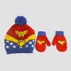Dc Comics Wonder Woman Toddler Girls' Hat And Mitten