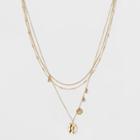 Sugarfix By Baublebar Pendant And Charms Layered Necklace - Gold, Girl's