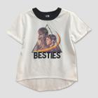 Lucas Girls' Star Wars 'besties' Short Sleeve T-shirt - White