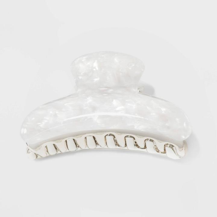 Hair Clip - A New Day White/gold