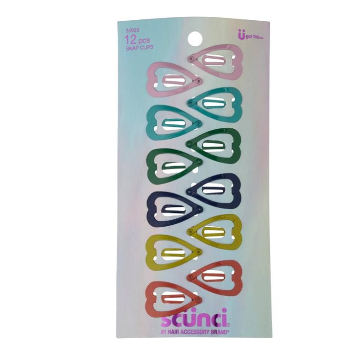 Scunci Kids Heart Snap Clips