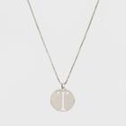 Silver Plated Initial T Pendant Necklace - A New Day Silver,