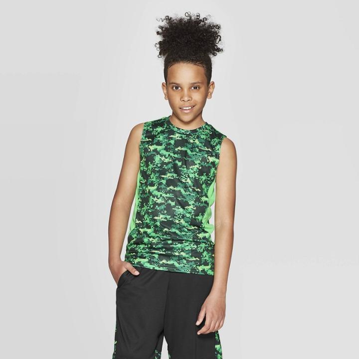 Boys' Camo Print Sleeveless T-shirt - C9 Champion Green