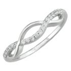 Distributed By Target Silver Plated Cubic Zirconia Thin Open Link Ring -