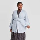 Women's Plus Size Open Neck Cardigan - Universal Thread Twilight Blue