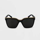 Women's Plastic Square Sunglasses - A New Day Black