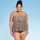 Women's Plus Size Mesh Flyaway Tankini Top - Kona Sol 14w, Women's,