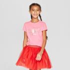 Girls' Short Sleeve Kindness Graphic T-shirt - Cat & Jack Coral