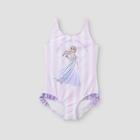 Girls' Frozen One Piece Swimsuit - Purple