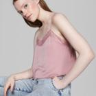 Women's Lace Trim Woven Cami - Wild Fable Old Rose
