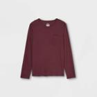 Men's Adaptive Loose Fit Long Sleeve Crewneck T-shirt - Goodfellow & Co Pomegranate Red