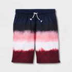 Boys' Ombre Colorblock Swim Shorts - Art Class Xs, Blue/pink/red