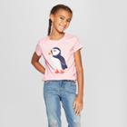 Girls' Short Sleeve Puffin Graphic T-shirt - Cat & Jack