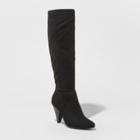 Women's Helen Cone Heeled Slouch Boots - A New Day Black