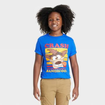 Boys' Crash Bandicoot Short Sleeve Graphic T-shirt - Blue