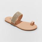 Shade & Shore Women's Kaci Toe Ring Embellished Slide Sandals - Shade &