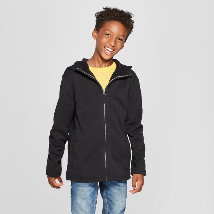 Boys' Cozy Knit Sweatshirt - Cat & Jack Black