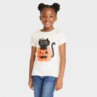 Girls' Halloween Short Sleeve T-shirt - Cat & Jack Cream