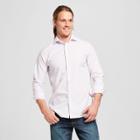 Men's Striped Standard Fit Long Sleeve Button-down Dress Shirt - Goodfellow & Co Lavender (purple)