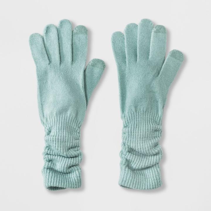 Women's Slouch Tech Touch Gloves - A New Day Green