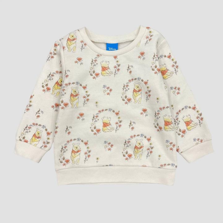 Toddler Boys' Winnie The Pooh Crew Neck Sweatshirt - Beige