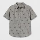 Target Pride Kids' Woven Short Sleeve Button-down Shirt - Heather Flag Print Xl, Boy's, Gray