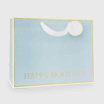 Sugar Paper Blue Happy Holidays Large Vogue Gift Bag -