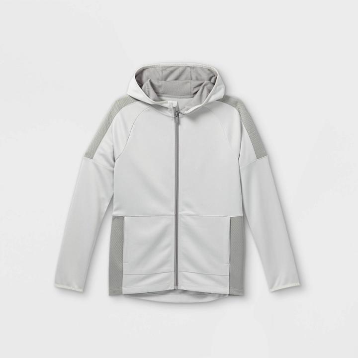 Boys' Pieced Full Zip Hooded Sweatshirt - All In Motion