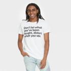 Ev Black History Month Black History Month Men's 'don't Let What You've Been Taught Distort What You See' Short Sleeve T-shirt - White
