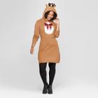 Women's Plus Size Reindeer Dress - Well Worn (juniors') Brown