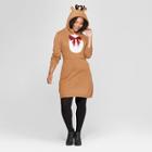 Women's Plus Size Reindeer Dress - Well Worn (juniors') Brown