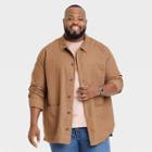 Men's Big & Tall Golden Cinnamon Woven Chore Shirt - Goodfellow & Co Brown