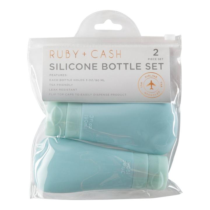 Ruby+cash Blue Silicone Bottle