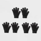 Boys' 3pk Gloves - Cat & Jack Black
