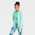 Girls' Soft French Terry Full Zip Hoodie Sweatshirt - All In Motion Mint Xs, Girl's, Green