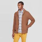 Men's Standard Fit Button-up Shawl Sweater - Goodfellow & Co Brown