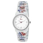 Boum Bon Voyage Women's Unique - Print Ceramic Bracelet Watch - White, Chalk White