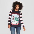 Maternity Santa Baby Sweater - Ugly Christmas Sweater - Navy M, Infant Girl's, Blue
